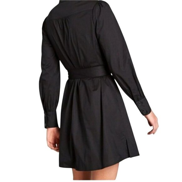 ModCloth A Casual Vision Black Shirt Dress Mandarin Collar Size M - Picture 5 of 9